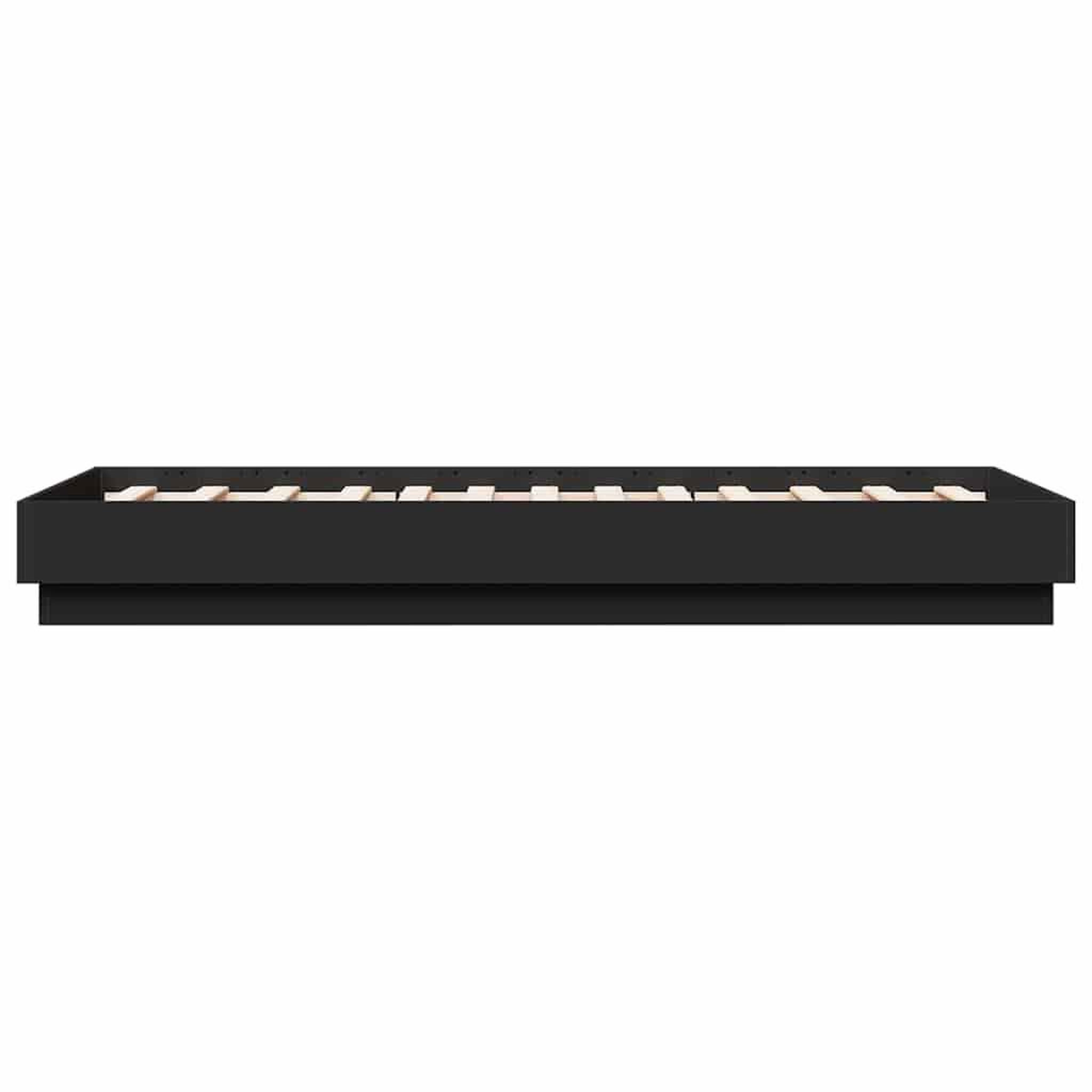 Voir la diapositive 5 : VIDAXL Cadre de lit sans matelas noir 90x190 cm bois ingenierie
