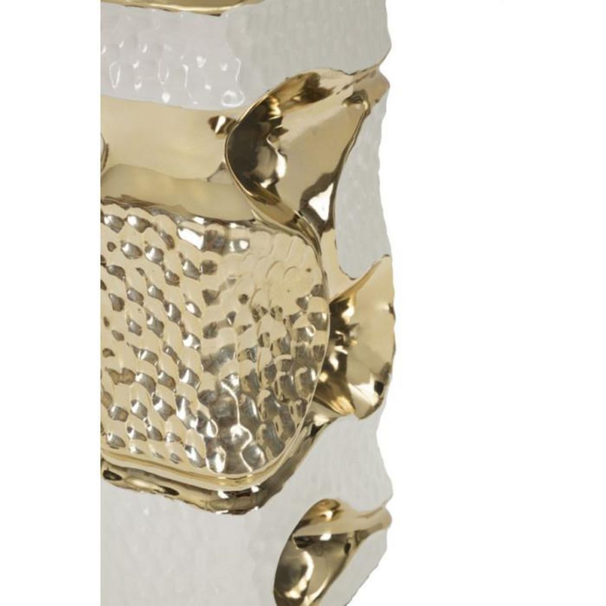 Paris Prix Lampe à Poser en Céramique  Florida  43cm Blanc & Or