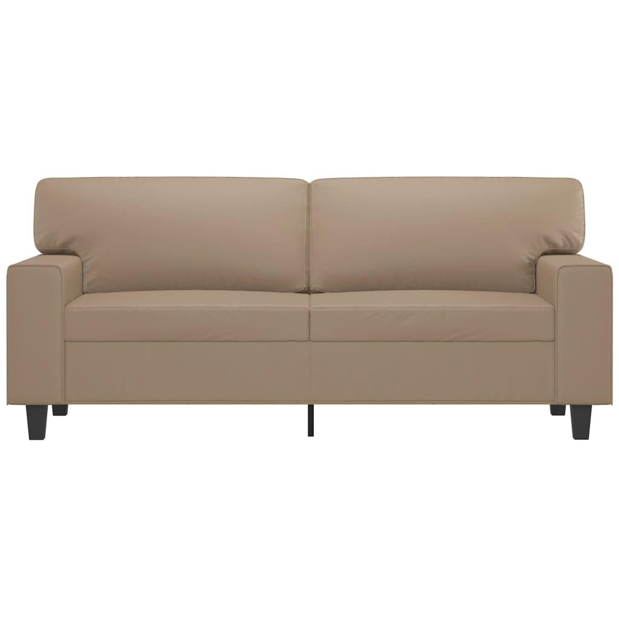 Voir la diapositive 3 : VIDAXL Canape a 2 places Cappuccino 140 cm Similicuir