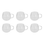 SECRET DE GOURMET Lot de 6 Mugs en Verre  Pumpkin  35cl Transparent
