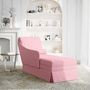 Voir la diapositive 2 : VIDAXL Fauteuil long avec traversin et accoudoir droit rose velours