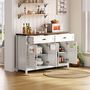 Voir la diapositive 5 : MERAX Buffet de cuisine 4 portes 2 tiroirs - 140 cm blanc mdf