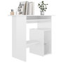 Voir la diapositive 3 : VIDAXL Bureau Blanc brillant 80x45x74 cm Bois d'ingenierie