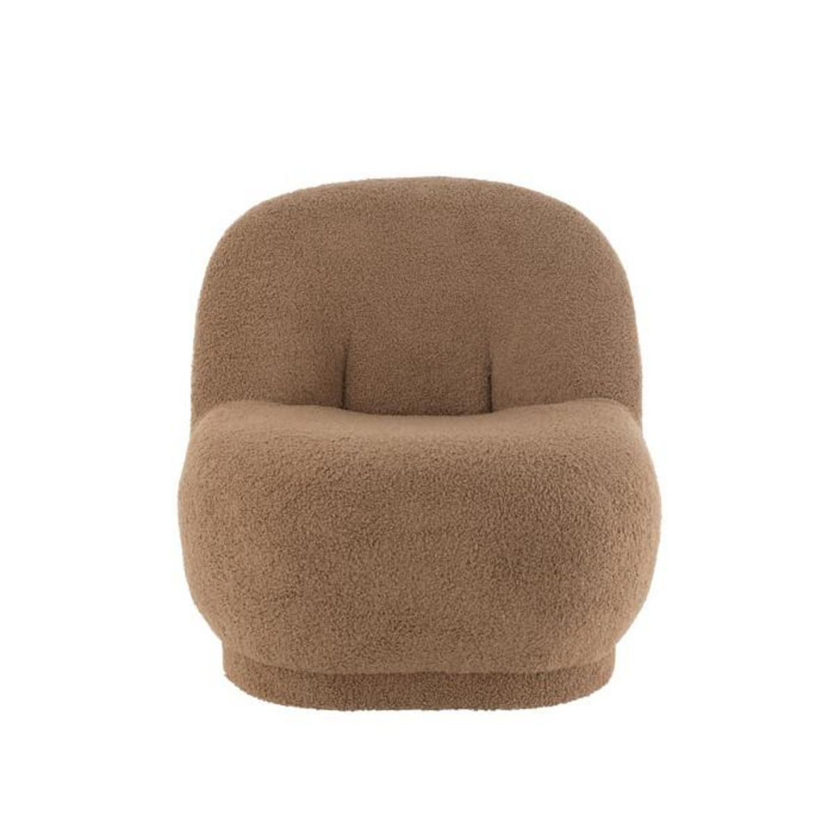 Paris Prix Fauteuil Design Bouclette  Teddy  88cm Marron