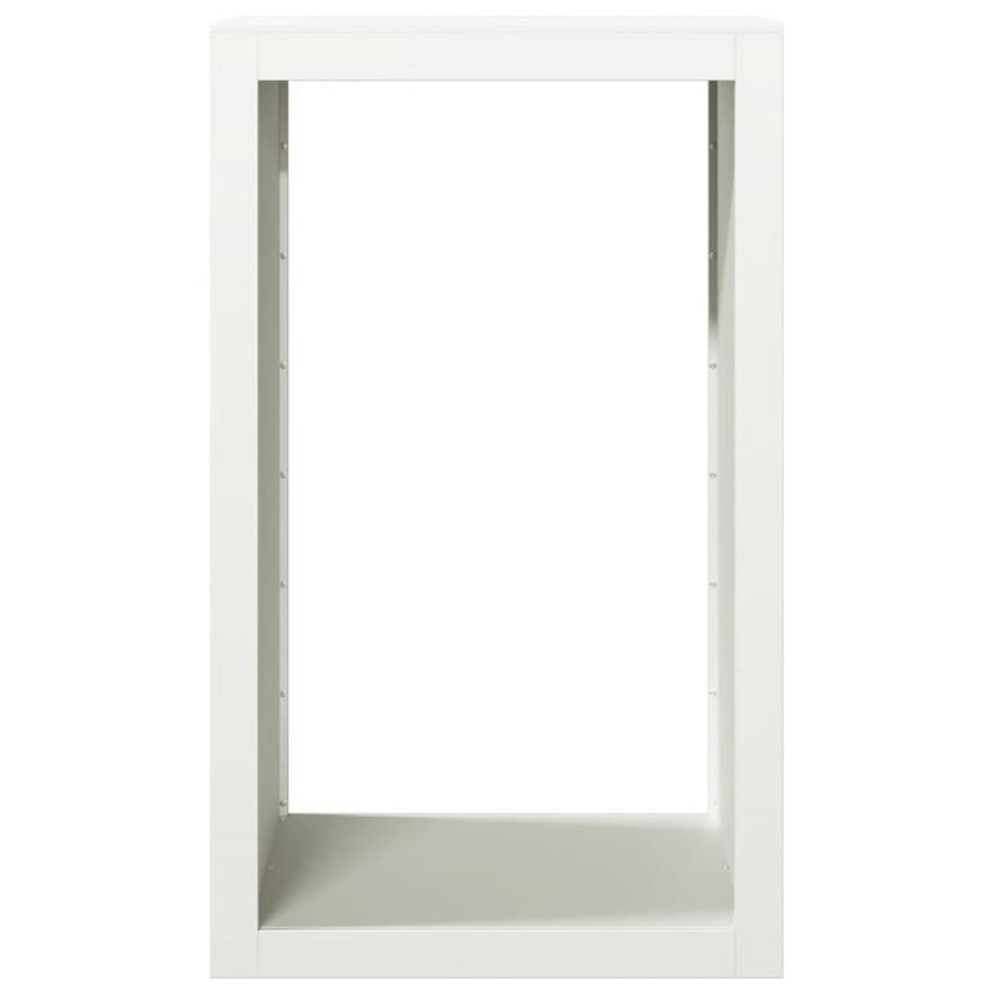 Voir la diapositive 4 : VIDAXL Portant de bois de chauffage blanc 60x40x100 cm acier