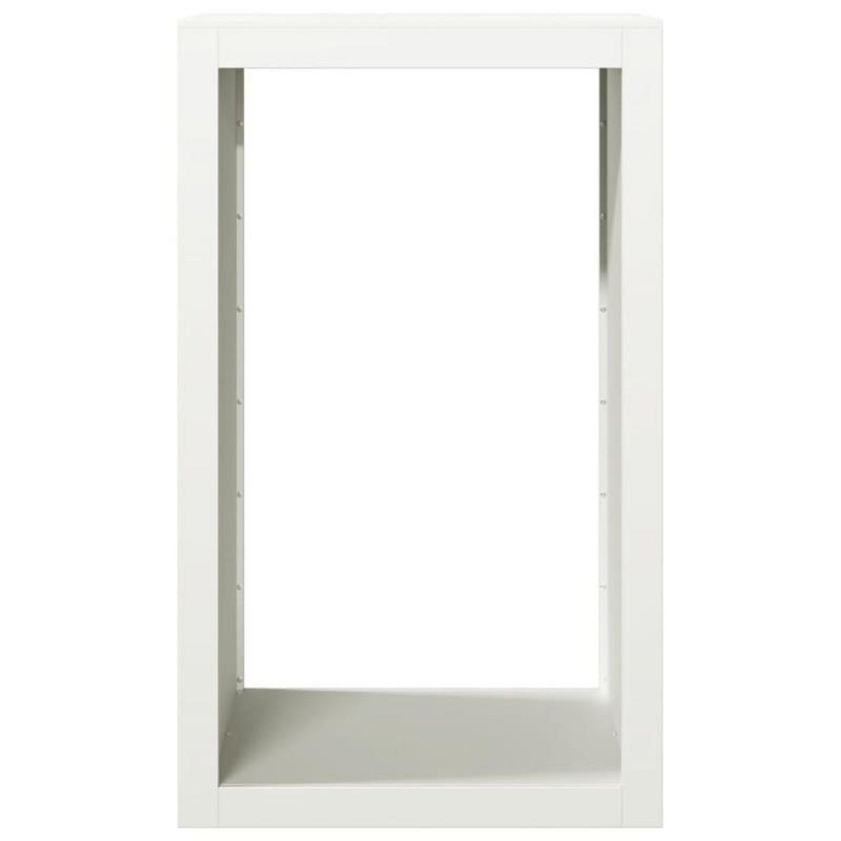 VIDAXL Portant de bois de chauffage blanc 60x40x100 cm acier
