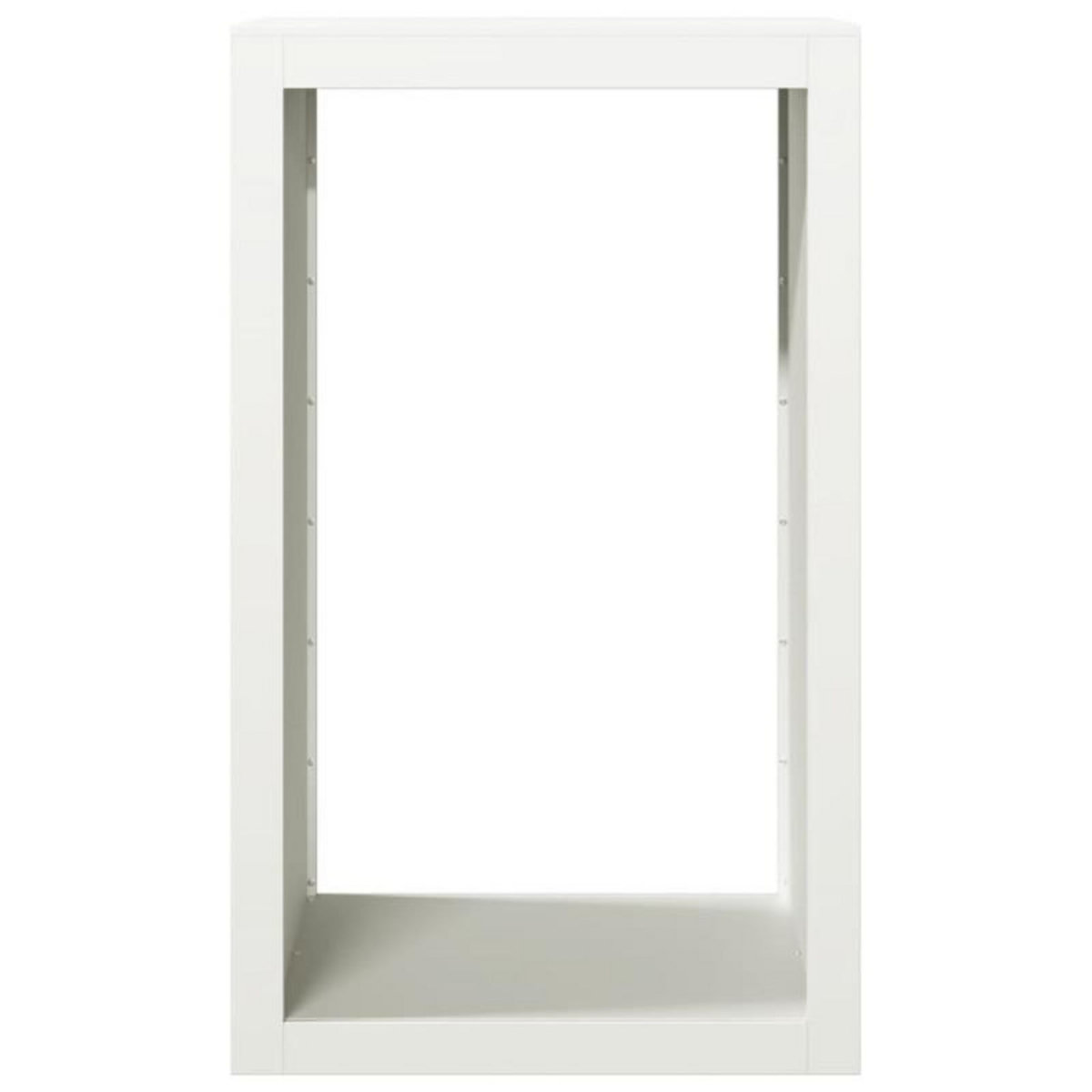 VIDAXL Portant de bois de chauffage blanc 60x40x100 cm acier