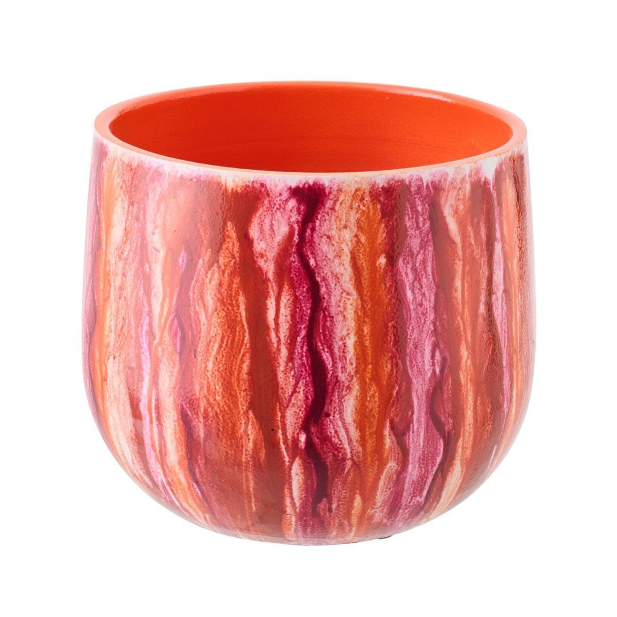 J-LINE Cache-pot en céramique  sienne  23cm multicolore