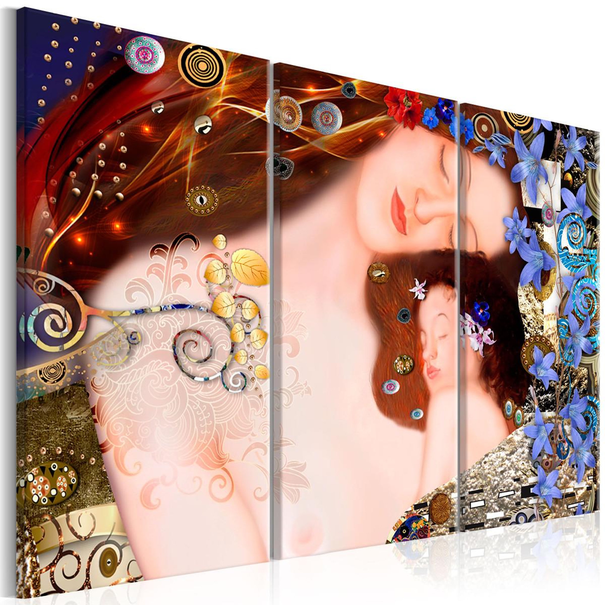 Paris Prix Tableau imprimé 3 panneaux  mother's hug. Coloris disponibles : Multicolore