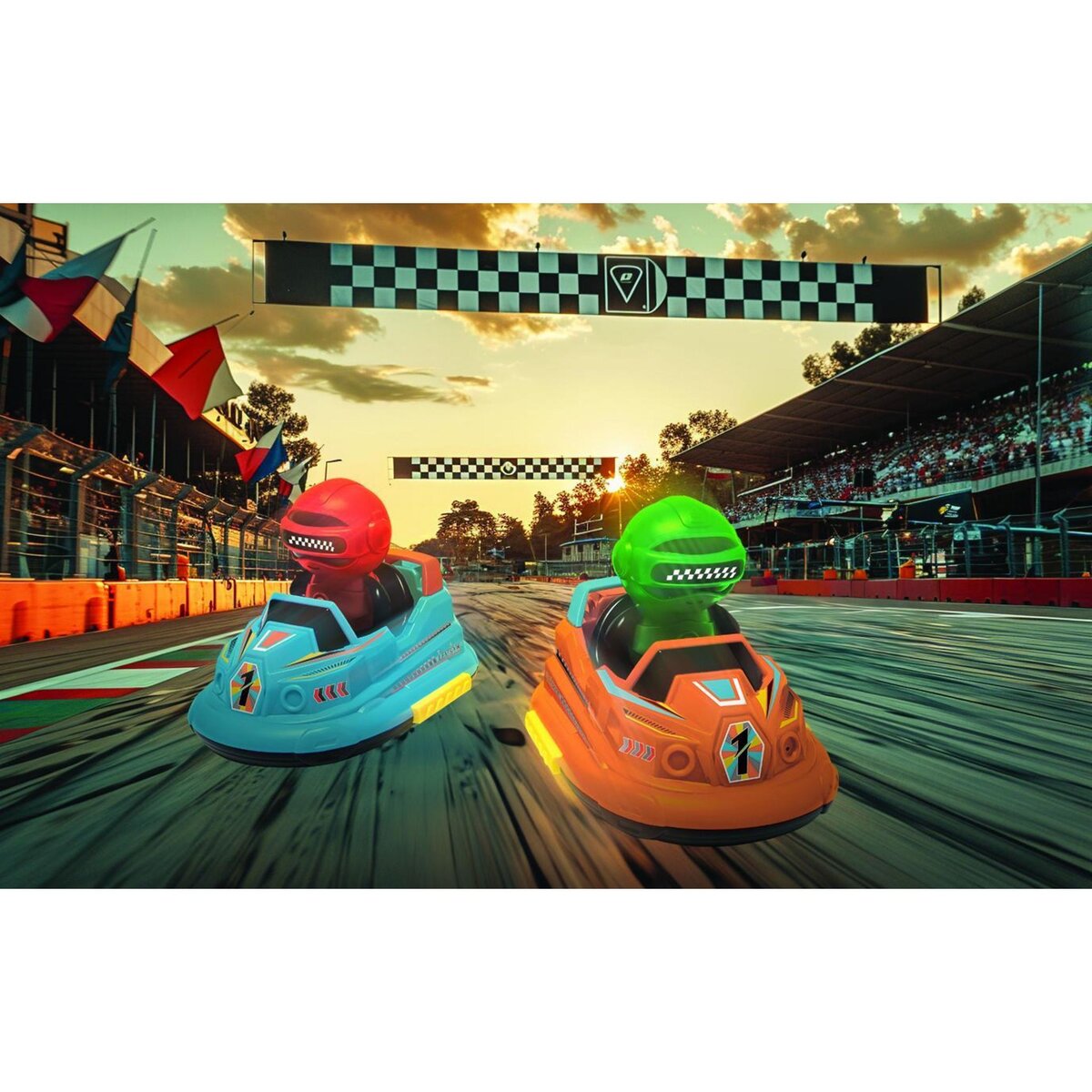 Lexibook CROSSLANDER BUMPERS SET – 2 voitures et 2 figurines amovibles