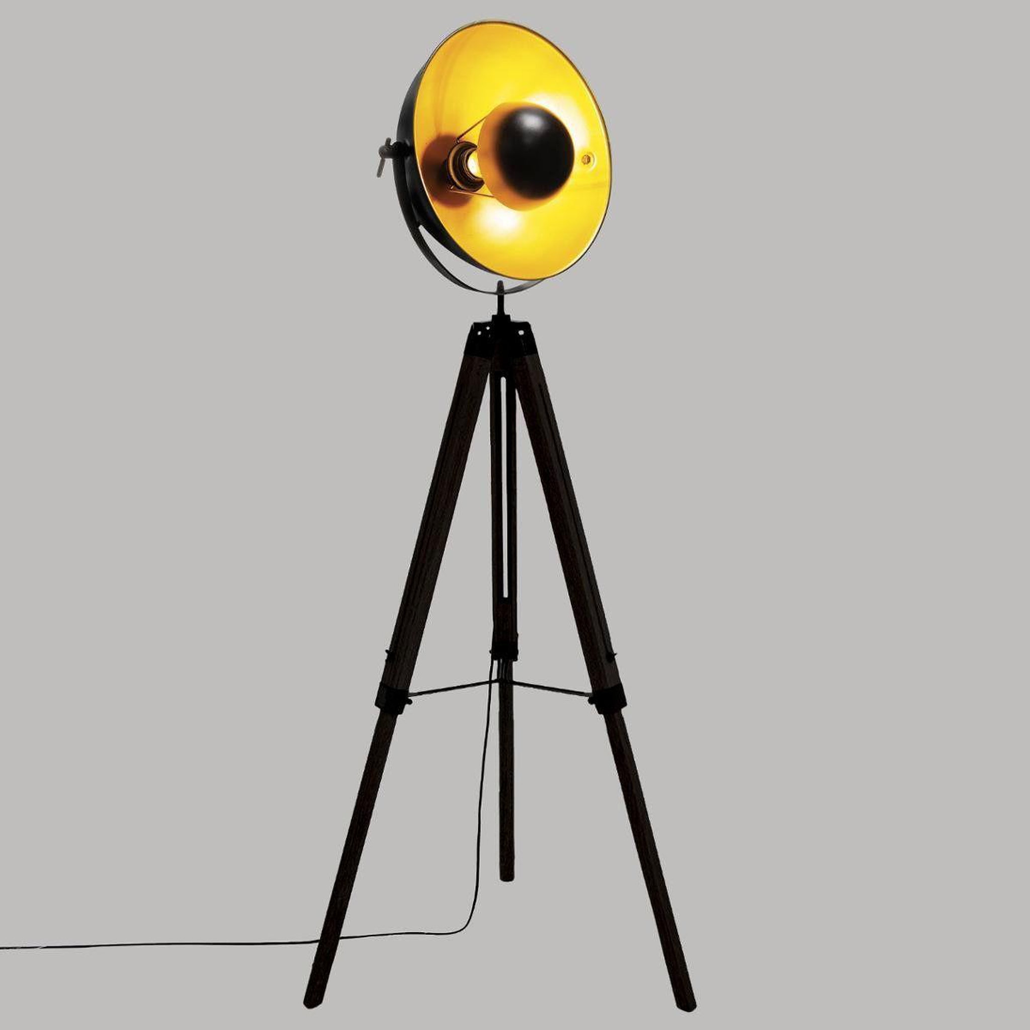 Voir la diapositive 4 : ATMOSPHERA Lampadaire trépied design  lahti  156cm noir & or