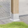 Voir la diapositive 3 : VIDAXL Bases de poteau carrees 4 pcs argent 141x141 mm acier galvanise