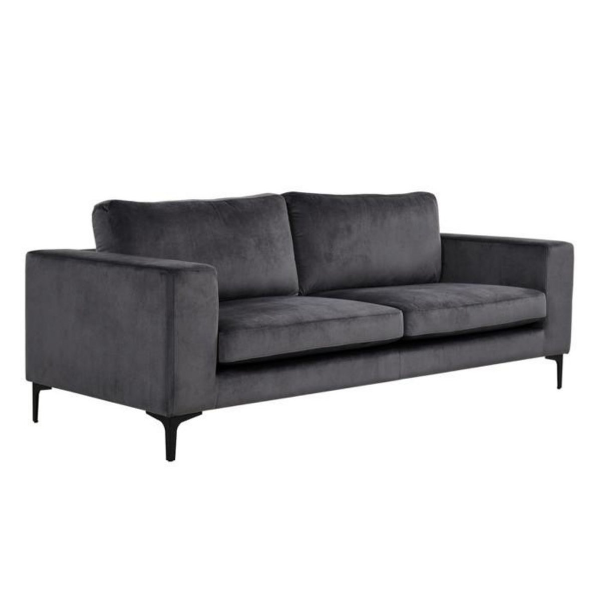 Paris Prix Canapé 3 Places en Velours  Bolero  215cm Gris