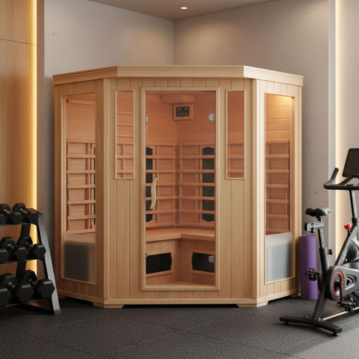 CONCEPT USINE Cabine de sauna luxe infrarouge 3-4 places NARVIK