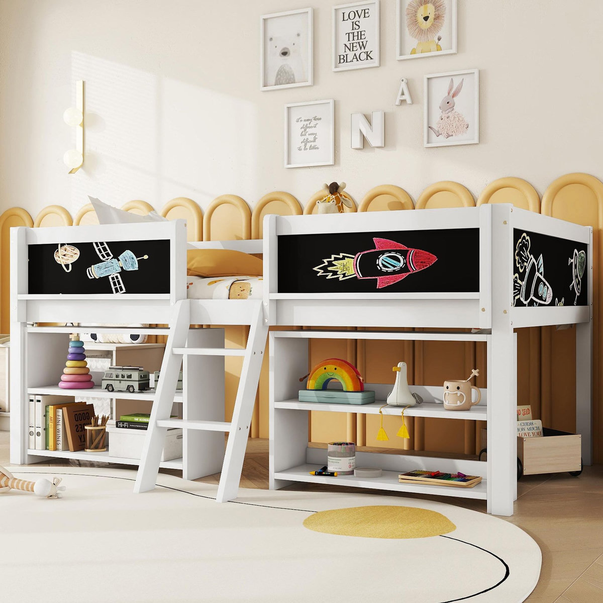 MERAX Lit mezzanine enfant