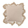 Voir la diapositive 1 : Paris Prix Coussin Déco  Franges  62x62cm Beige