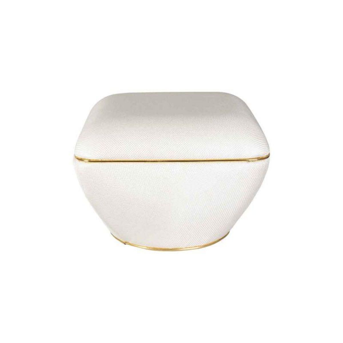 Paris Prix Tabouret Carré  Contessa  60cm Ivoire & Or