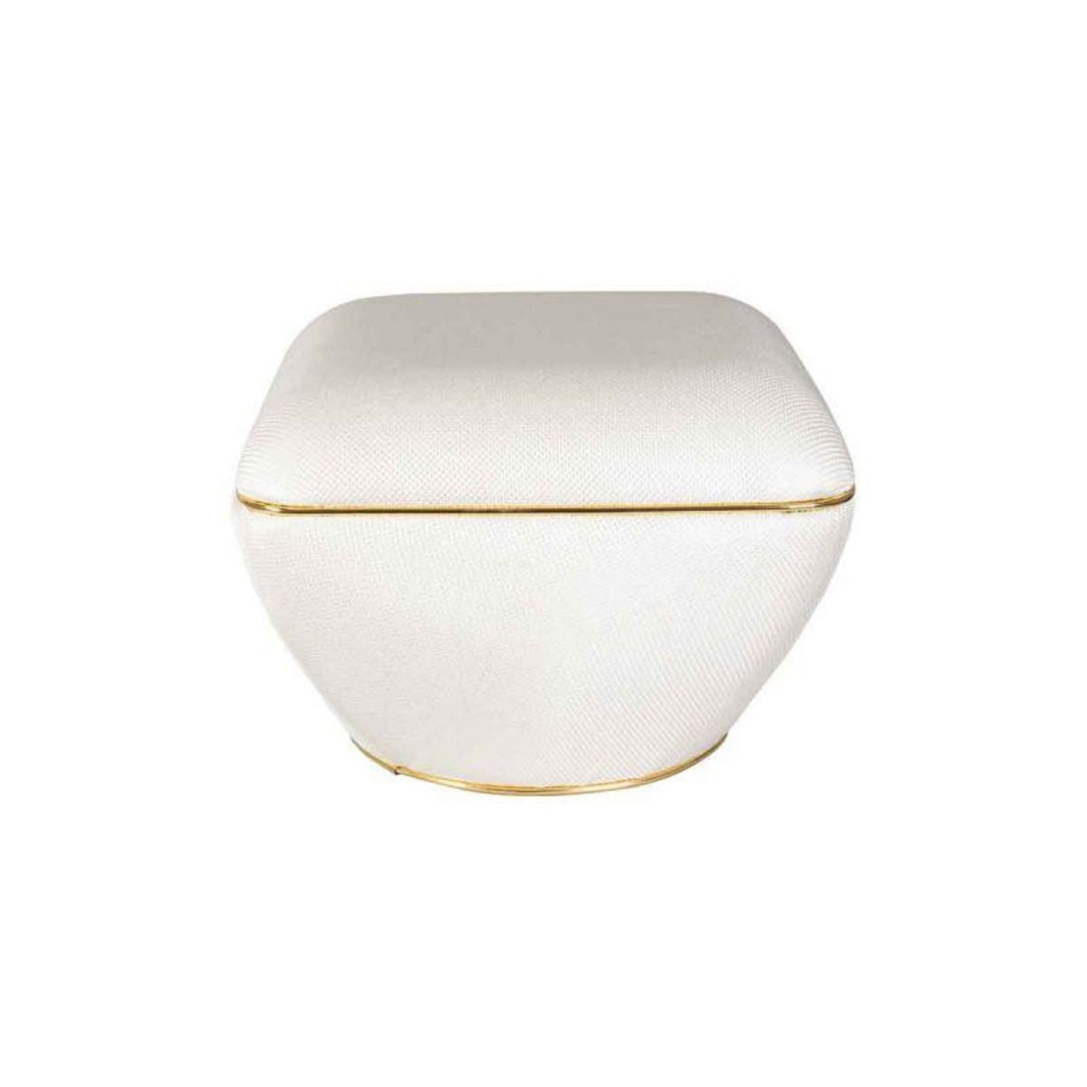 Paris Prix Tabouret Carré  Contessa  60cm Ivoire & Or