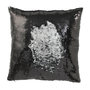 Voir la diapositive 2 : Paris Prix Coussin Déco Réversible  Sequin  45x45cm Noir & Argent