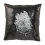 Voir la diapositive 2 : Paris Prix Coussin Déco Réversible  Sequin  45x45cm Noir & Argent
