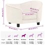 Voir la diapositive 6 : VIDAXL Canape pour chien Creme 69x49x40 cm Peluche