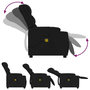 Voir la diapositive 5 : VIDAXL Fauteuil de massage inclinable Noir Tissu