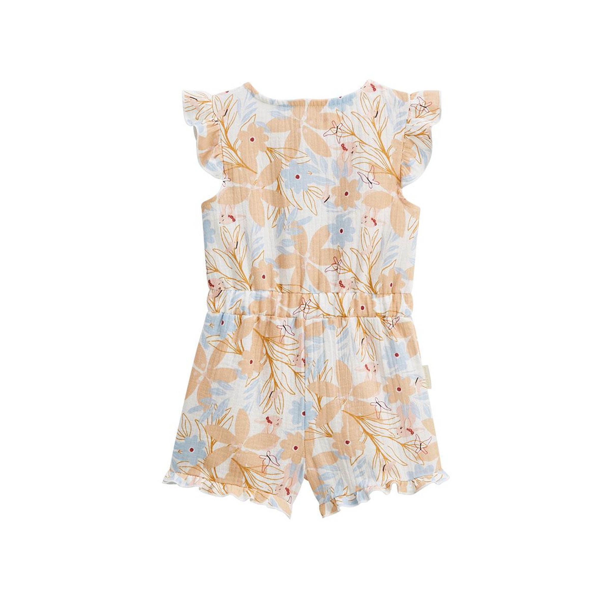 Voir la diapositive 2 : Petit BÃ©guin Combishort bébé en gaze de coton praline