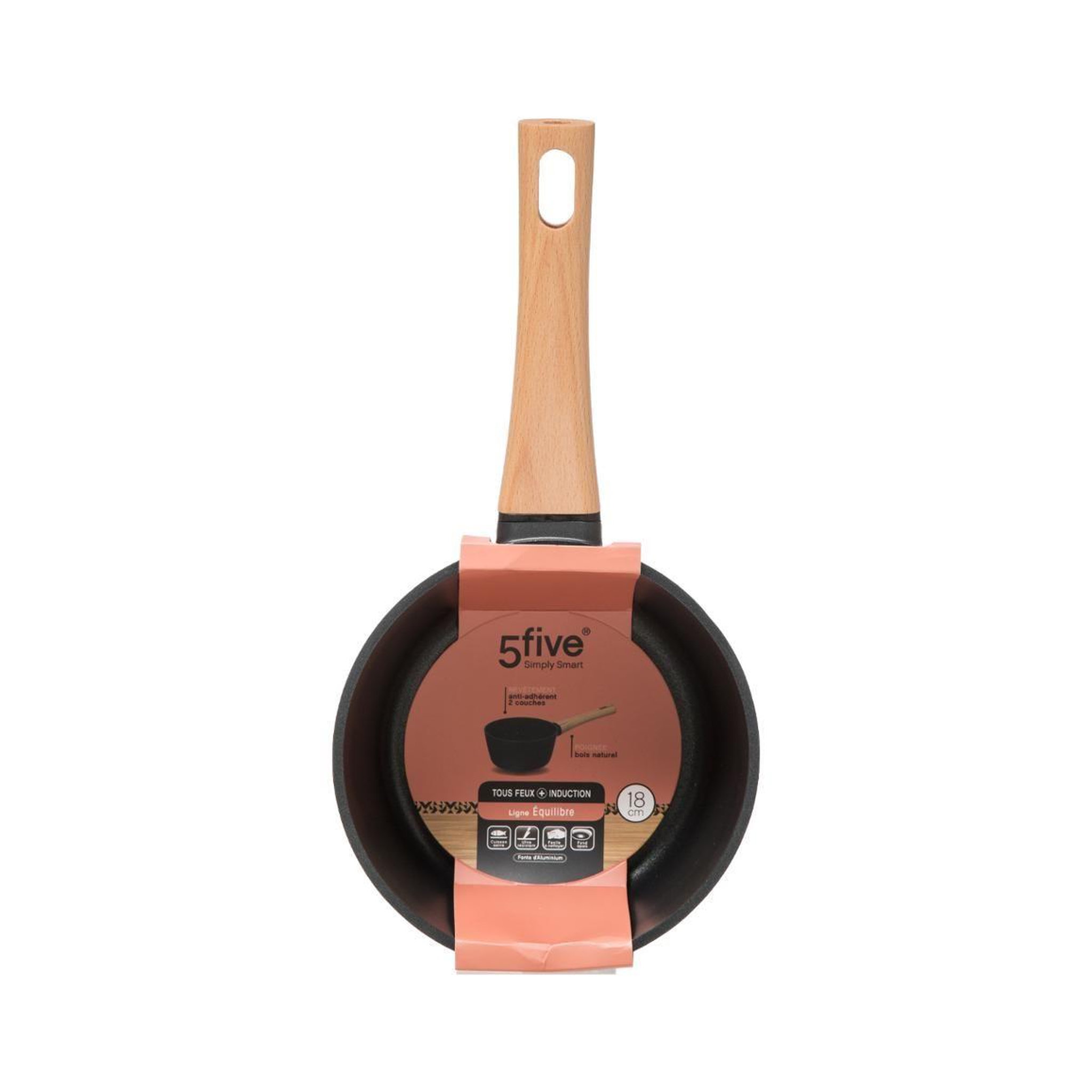 Voir la diapositive 4 : FIVE Casserole en Aluminium  Équilibre  37cm Noir