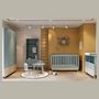 Voir la diapositive 7 : Armoire bébé enfant 3 portes 4 tiroirs bleu LINIA 