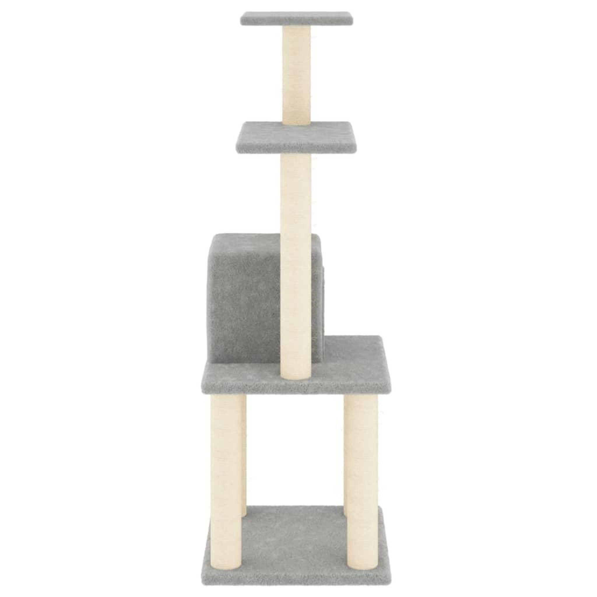 Voir la diapositive 4 : VIDAXL Arbre a chat avec griffoirs en sisal Gris clair 105 cm