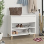 VIDAXL Armoire a chaussures Blanc 70x36x60 cm Bois d'ingenierie