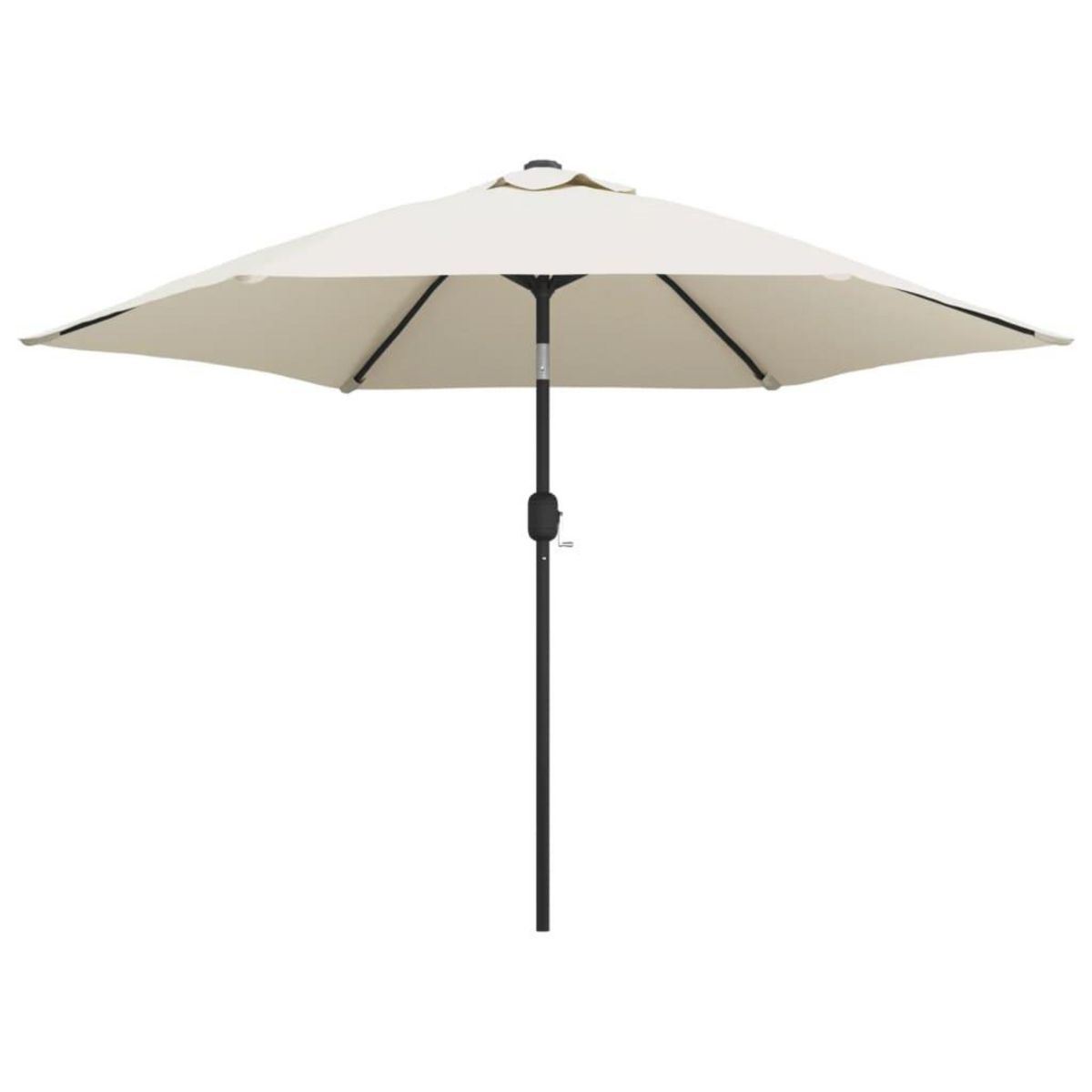 VIDAXL Parasol sable blanc avec Poteau en Acier 3 m