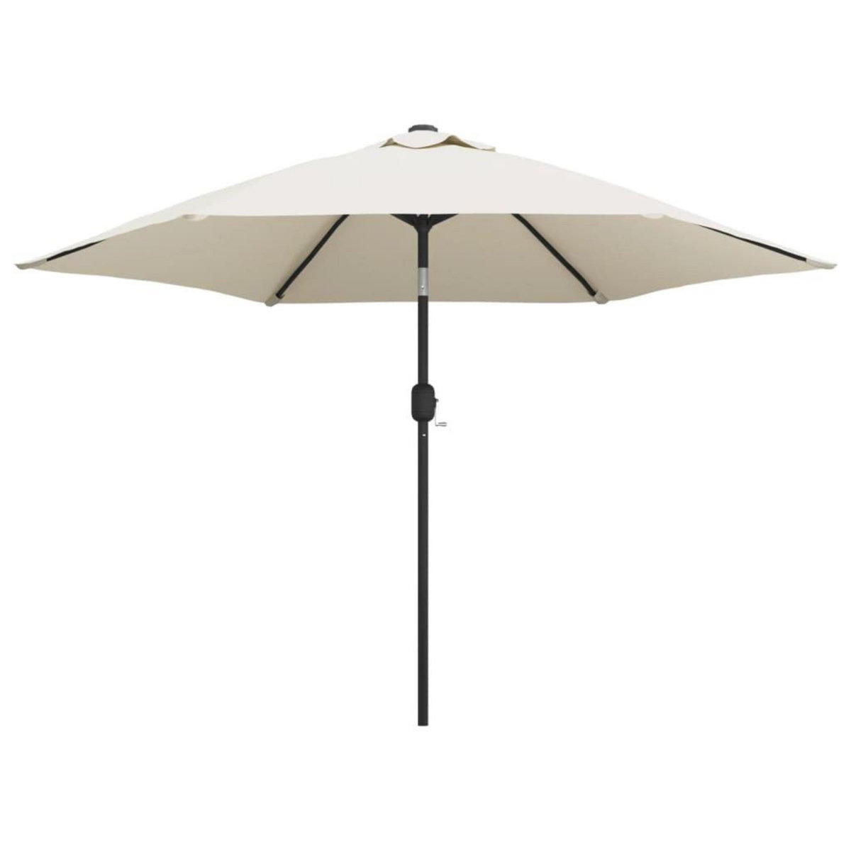 VIDAXL Parasol sable blanc avec Poteau en Acier 3 m