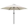 Voir la diapositive 2 : VIDAXL Parasol sable blanc avec Poteau en Acier 3 m