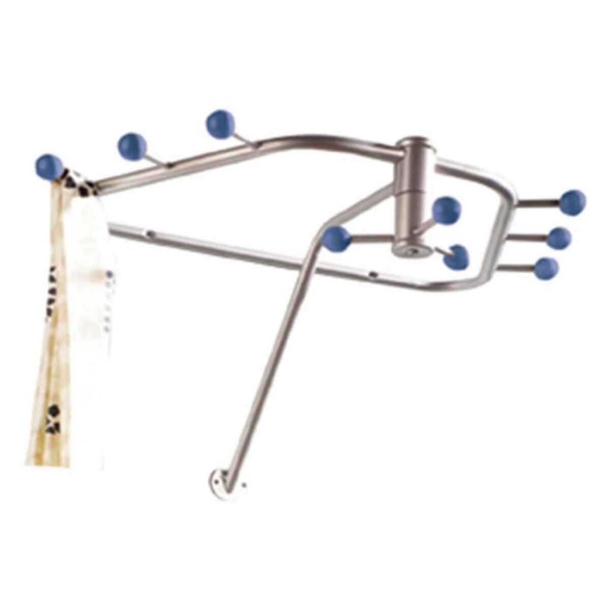 Paris Prix Patère Murale 9 Crochets  Acier  67cm Argent & Bleu