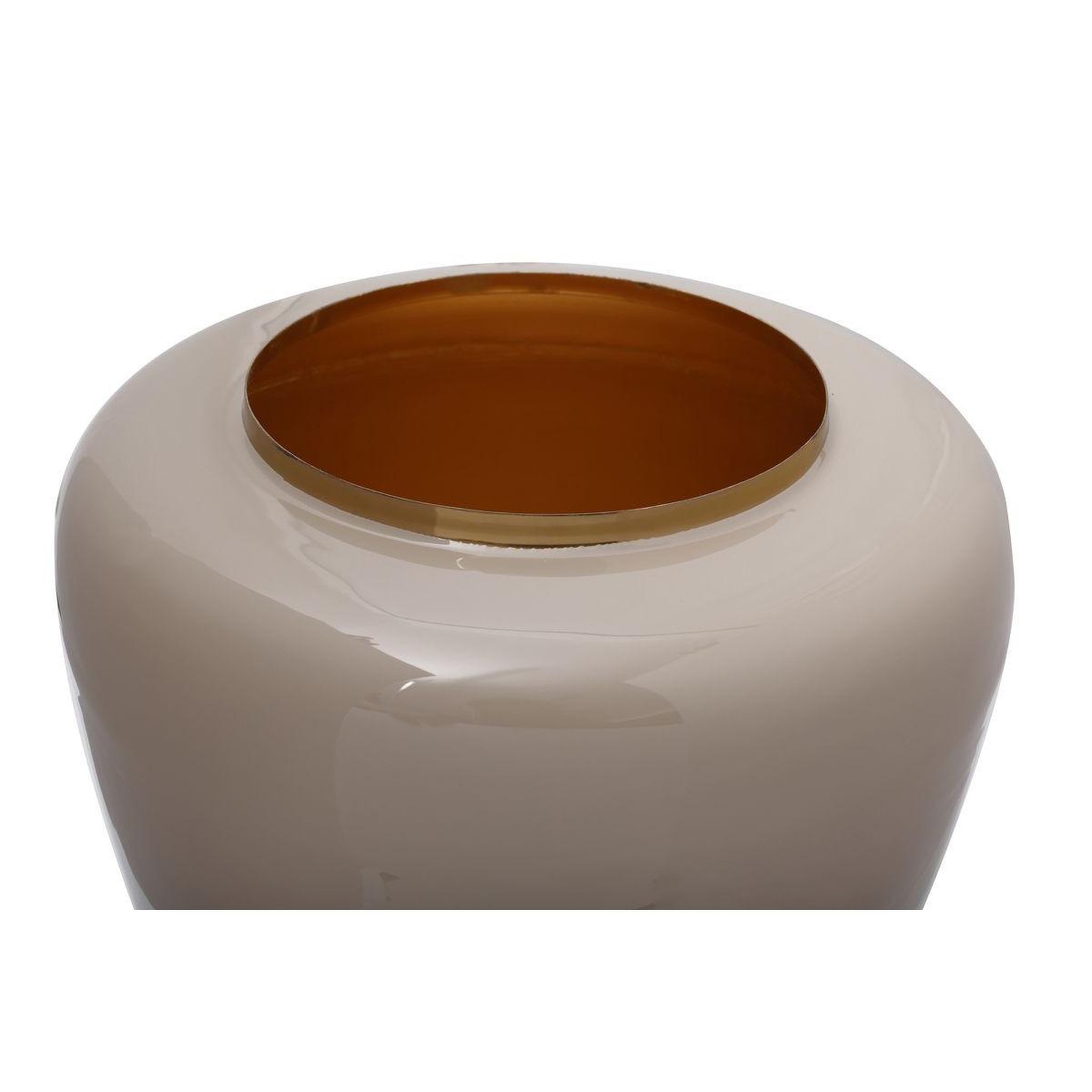 Voir la diapositive 2 : Paris Prix Vase Rond Design  Tribuna  36cm Taupe & Or