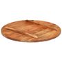 Voir la diapositive 3 : VIDAXL Dessus de table bois massif d'acacia rond 25-27 mm 70 cm