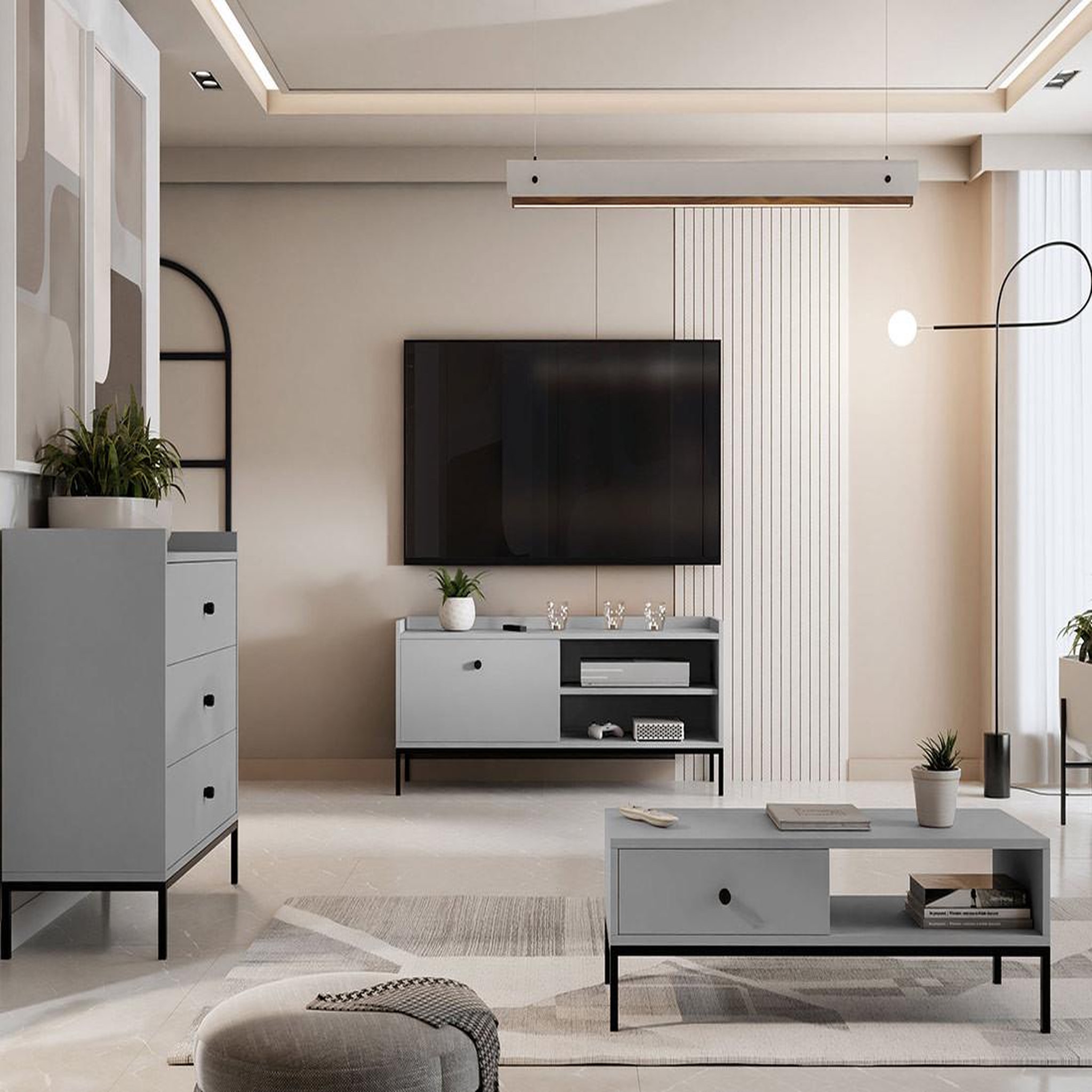 Voir la diapositive 5 : BEST MOBILIER Filipo - meuble tv - 140 cm