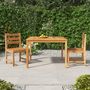 Voir la diapositive 1 : VIDAXL Ensemble a manger de jardin 3 pcs Bois de teck massif