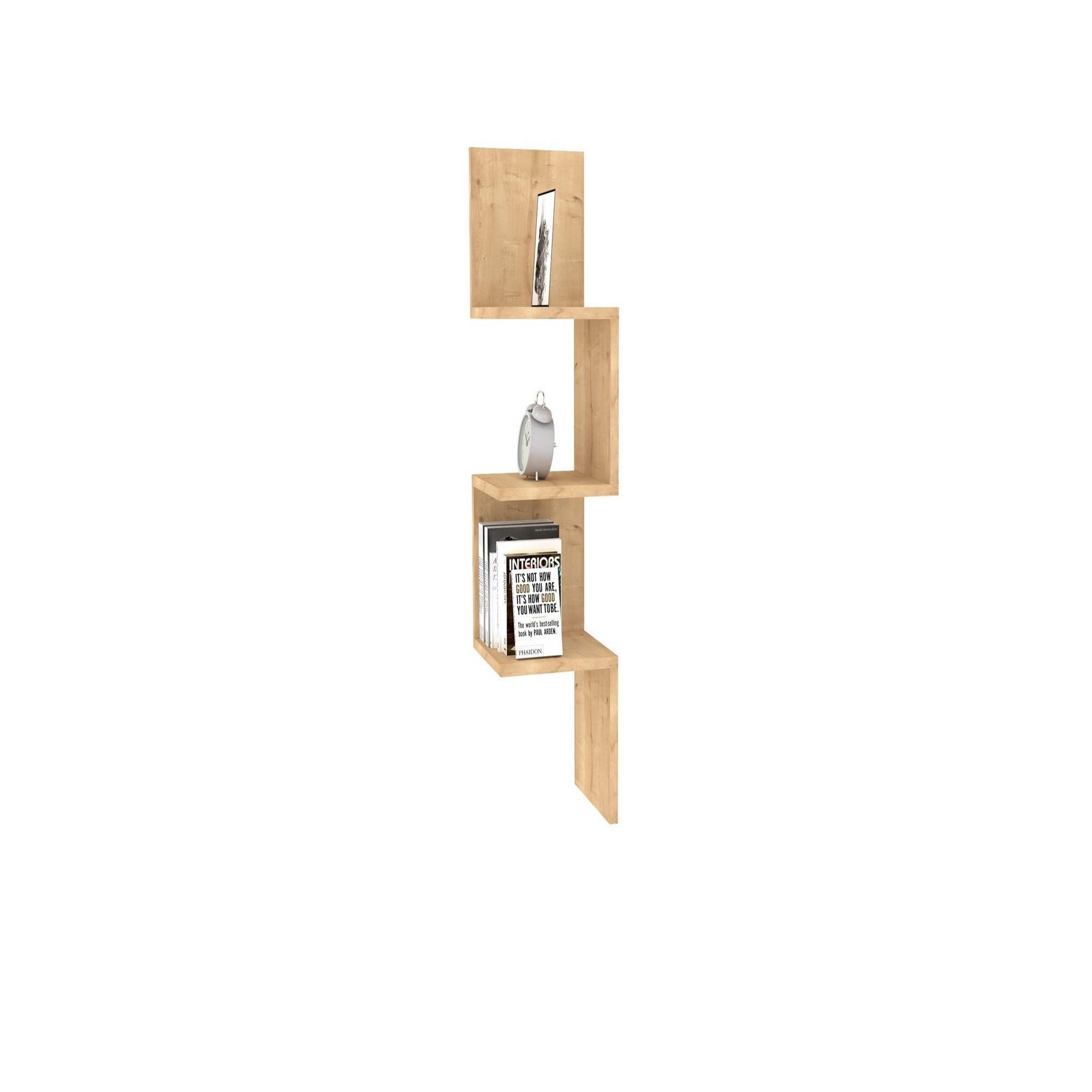 Habitat et Jardin Étagère murale en bois  zikzak  - 25 x 25 x 105 cm - saphir