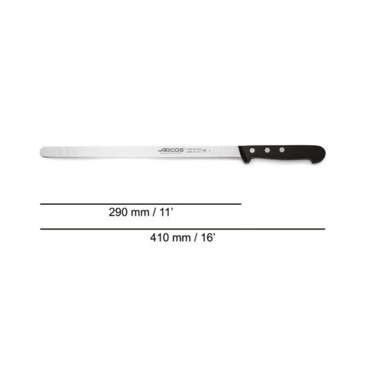 Arcos Couteau à saumon 29cm inox/noir - 284004