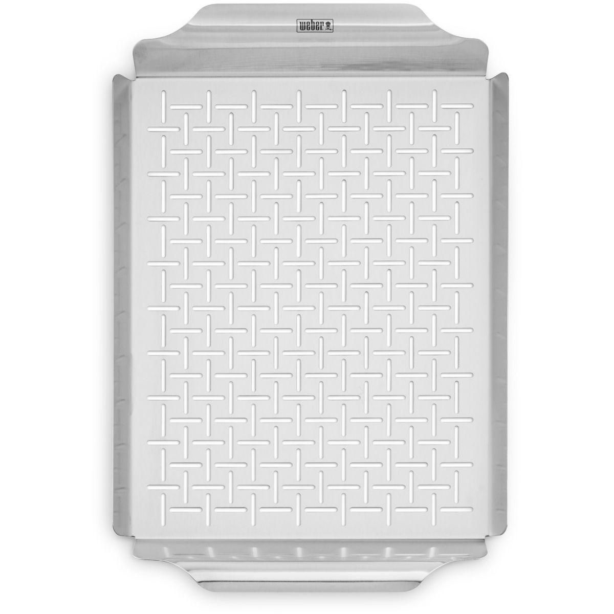 Weber Plat de cuisson de cuisson en acier inoxydable 40x30x3cm