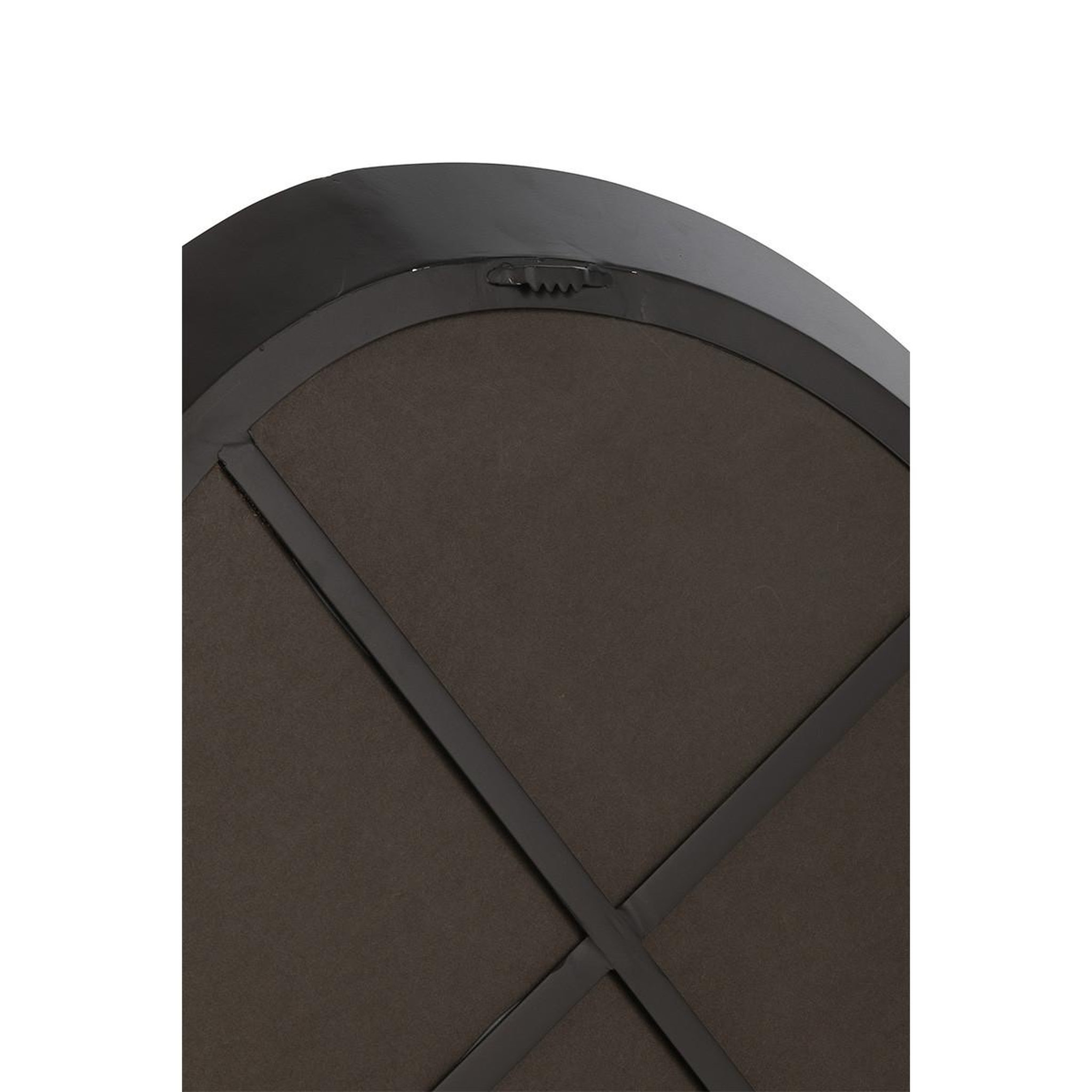 Voir la diapositive 3 : J-LINE Miroir Mural en Métal  Lorenzo  60cm Noir