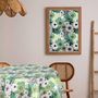 Voir la diapositive 2 : HABITABLE Nappe en toile cirée ronde Champs - Diam. 135 cm - Vert