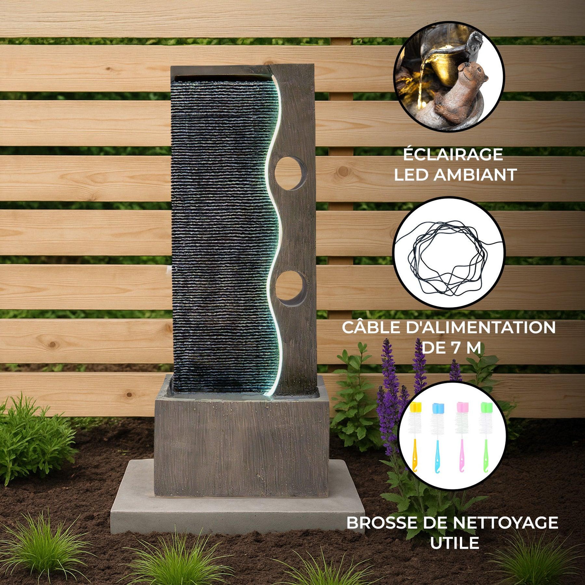 Voir la diapositive 2 : MONSTERSHOP Fontaine de jardin « harmony falls » avec éclairage led