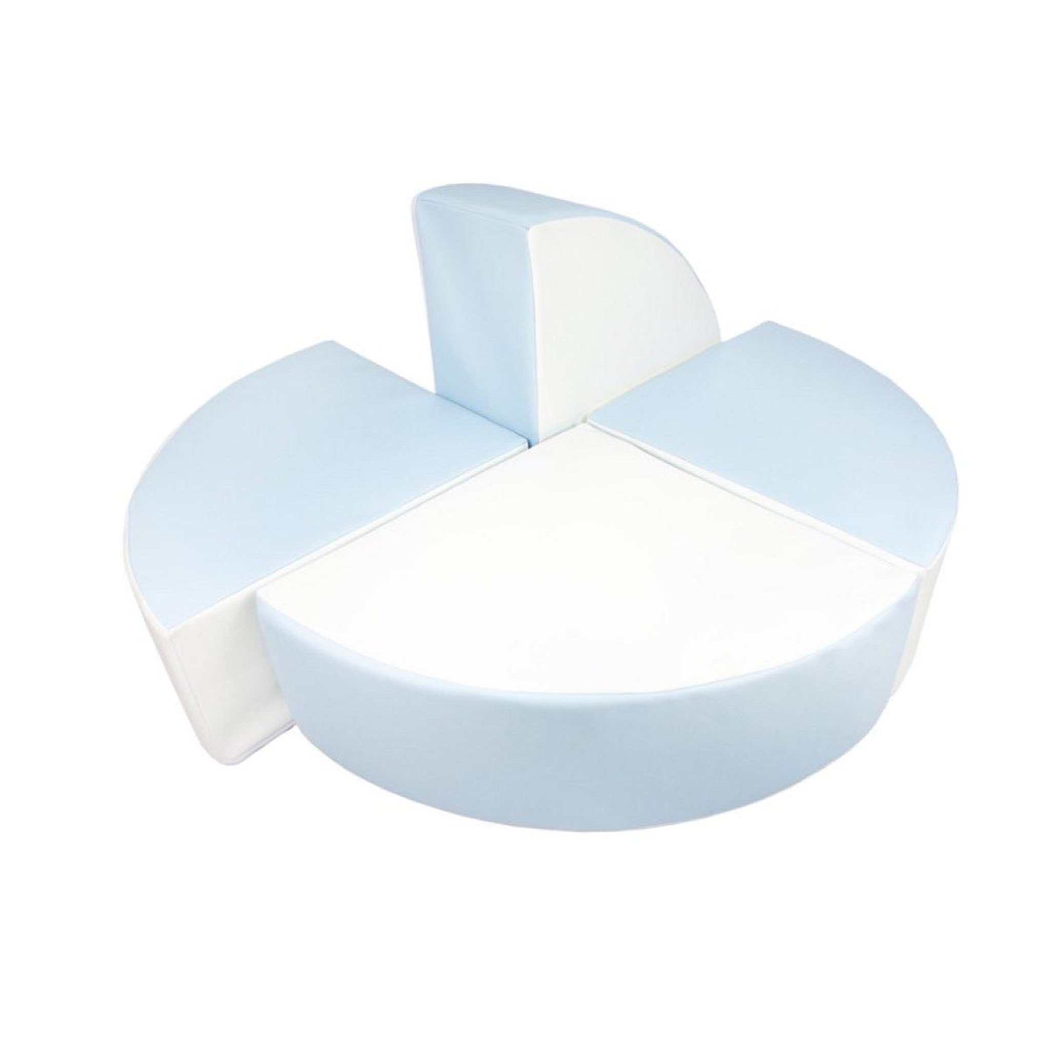 VELINDA Set de 4 blocs en mousse blanc bleu pastel