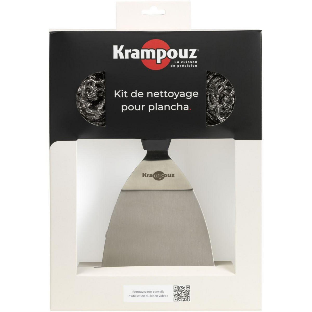 KRAMPOUZ Ustensile plancha spatule/2 boules inox AKN1