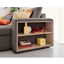 Voir la diapositive 5 : BEST MOBILIER California - canapé d'angle réversible 4 places - convertible avec coffre, étagère et poufs - en velours texturé
