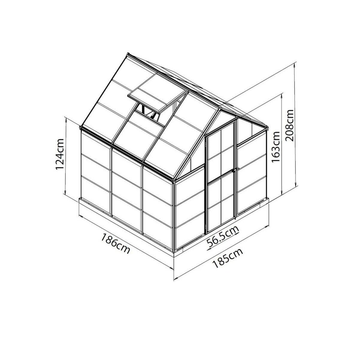 Canopia by PALRAM Serre de jardin - Polycarbonate - 3,4m² - HARMONY