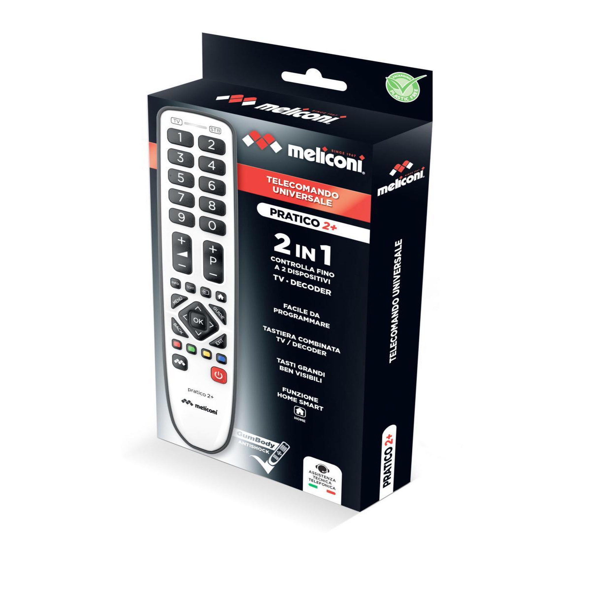 Voir la diapositive 3 : Meliconi Télécommande universelle Universelle 2 en 1 PRATICO 2+